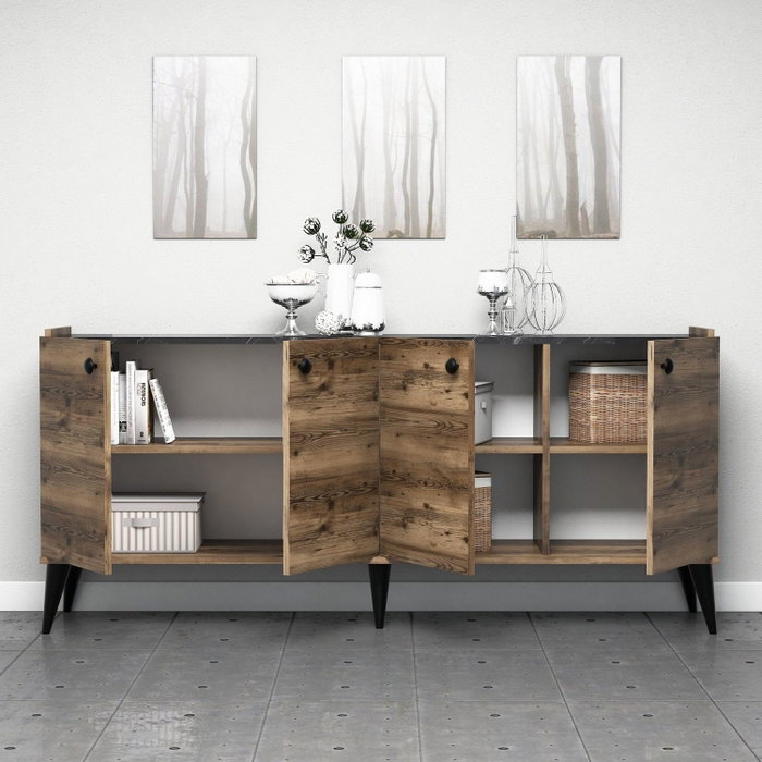 Hanah Home Consola Lidya en Nogal
